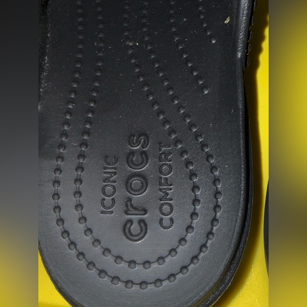 CROCS | Black Rhinestone Slide Sandals - Picture 2 of 3